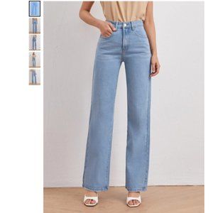 High Waist Straight Leg Jeans (Never Used)